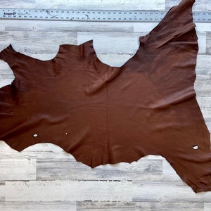 Hertenleer, 7,2 m², hertenleer, ambachtelijke leer, 2-3 oz, hertenvalk, prachtig dh. Bruine kleur, D048DBM, gemaakt in de VS.