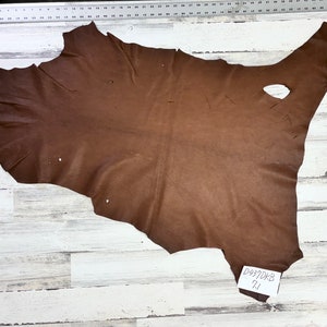 Hertenleer, 7,1 m², hertenleer, ambachtelijke leer, 2-3 OZ, hertenvalk, bruine kleur, gemaakt in de VS, #D437DK-B.