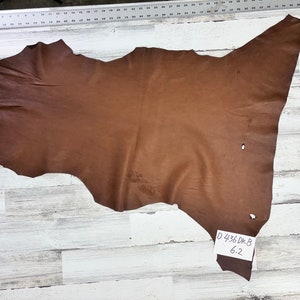 Hertenleer, 6,2 m², hertenleer, ambachtelijke leer, 2-3 OZ, hertenvalk, bruine kleur, gemaakt in de VS, #D436DK-B.