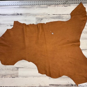 Hertenleer, 7,2 m², hertenleer, ambachtelijke leer, 2-3 OZ, hertenvalk, zadelbruine kleur, gemaakt in de VS, D500SD-B