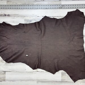 Deerskin, 6.3 Sqft, Dk.Brown, 2-2.5 oz, Beautiful Hides, Leather Craft, Deer Buckskin, Made In USA, D209DB-D