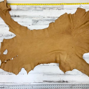 Hertenleer, 11 m², hertenleer, ambachtelijke leer, 2-3 OZ, hertenvalk, zadelbruine kleur, gemaakt in de VS, #DSA09