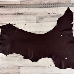 Deerskin, 4.25 Sqft, Deer Hide, Craft Grade Hide, 2-2.5 OZ, Deer Buckskin, Dk.Brown Color, Made In The USA, D065DB-E