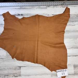 Hertenleer, 5,3 m², hertenleer, ambachtelijke leer, 2-3 oz, hertenvalk, zadelbruine kleur, gemaakt in de VS, D449SD-B