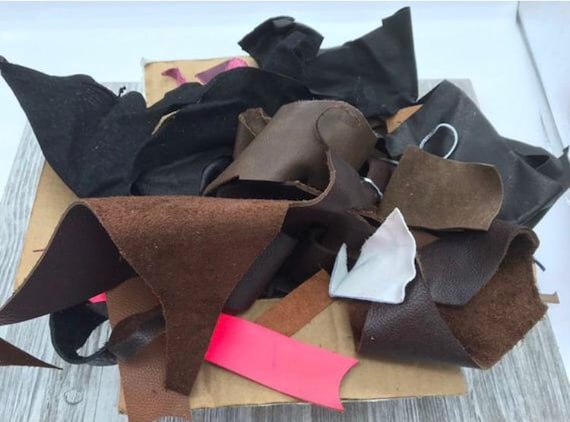 Embossed Leather Pieces - 1 Pound Bag of Scraps & Remnants for