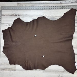 Deerskin, 7.1 Sqft, Dk.Brown, 3-4 oz, Beautiful Hides, Leather Craft, Deer Buckskin, Made In USA, D268DB-D