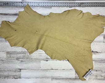 Deerskin, 7.1 Sqft, Deer Hide, Craft Grade Hide, 2-3OZ, Deer Buckskin, Smoke Color, Made In The USA, D006SK-C.