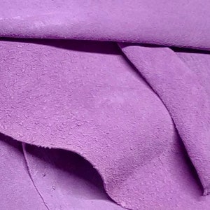 Soft Pig Splits/suede, Purple, Good for Leather Craft, Thin Leather, Lining Leather,PGPU1.