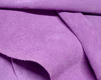 Soft Pig Splits/suede, Purple, Good for Leather Craft, Thin Leather, Lining Leather,PGPU1.