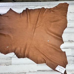 Hertenleer, 9,3 m², hertenleer, ambachtelijke leer, 2-3 OZ, hertenvalk, bruine kleur, gemaakt in de VS, #D438DK-B.