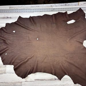 Hertenleer, 12 m², donkerbruin, 3-4 oz, prachtige huiden, leerkunst, hertenvalk, gemaakt in de VS, D266DB-D