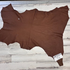 Hertenleer, 7,2 m², hertenleer, ambachtelijke leer, 2-3 OZ, hertenvalk, bruine kleur, gemaakt in de VS, #D478DK-B.