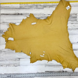 Hertenleer, 7,2 m², hertenleer, ambachtelijke leer, 2-3 OZ, hertenvalk, goudkleur, gemaakt in de VS, DG09