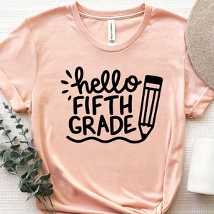 Back to School T-Shirt, Cute Fifth Grade Shirt, Hello Fifth Grade T-Shirt, 5th Grade Shirt, Fifth Grade Teacher Shirt, Gamer School Shirt