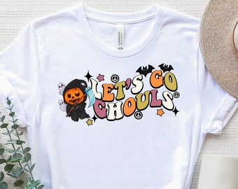 Let's Go Ghouls Shirt, Halloween Ghost Shirt, Halloween T-Shirt, Halloween Retro Shirt, Funny Halloween Party Tee, Spooky Season T-Shirt