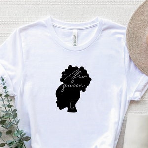 Afro Queen Shirt, Black Women Shirt, Women Empowerment T-Shirt, Black Lady Power Shirt, African Tee, Black History Shirt, Melanin Shirt