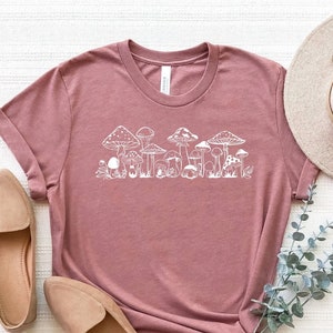 Magical Mushrooms Shirt, Bohemian Mushrooms T-Shirt, Nature Lover Shirt, Mushroom Lover Gift Tee, Hippie Mushrooms Shirts, Botanical Shirt