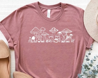 Camisa De Setas Mágicas, Camiseta De Setas Boho, Camisa Amante De La Naturaleza, Camiseta De Regalo Amante De Setas, Camisas Hippie De Setas, Camisa Botánica