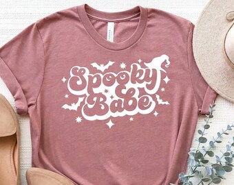 Spooky Babe Shirt, Spooky Season T-Shirt, Halloween Babe Shirt, Cute Halloween Shirt, Witch Halloween Shirt, Spooky Babe Tee, Halloween Tee