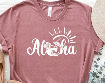 Aloha Shirt, Hawaiian Shirt, Hawaii T-Shirt, Vacation TShirt, Beach Shirt, Summer Tee, Aloha Summer T Shirt