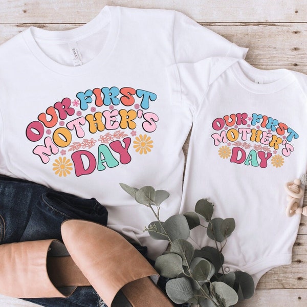 Our Mothers Day Shirt, First Mothers Day Matching T-Shirt, First Mothers Day Gift Tee, Mommy And Me Matching Shirts, Mommy And Baby Outfits