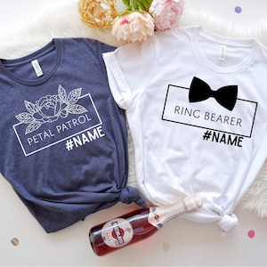 Custom Petal Patrol Ring Bearer Shirt, Petal Patrol T-Shirt, Bridal Party Shirts, Flower Girl Gift Shirt, Wedding Party Tee, Bridesmaids Tee