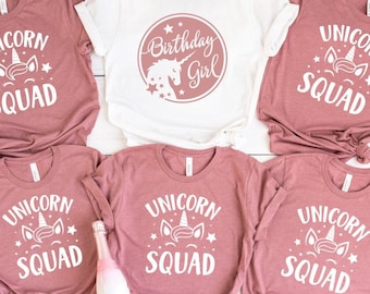 Unicorn Birthday Shirt, Birthday Party Shirts, Unicorn Squad Shirts, Birthday Girl Tee, Birthday Party T-Shirts, Unicorn Party Shirt