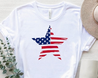American Flag Star Shirt, Usa Flag T-Shirt, Usa Flag Star Tee, Patriotic Shirt, 4th Of July Shirt, Independence Day Shirt, America Shirt