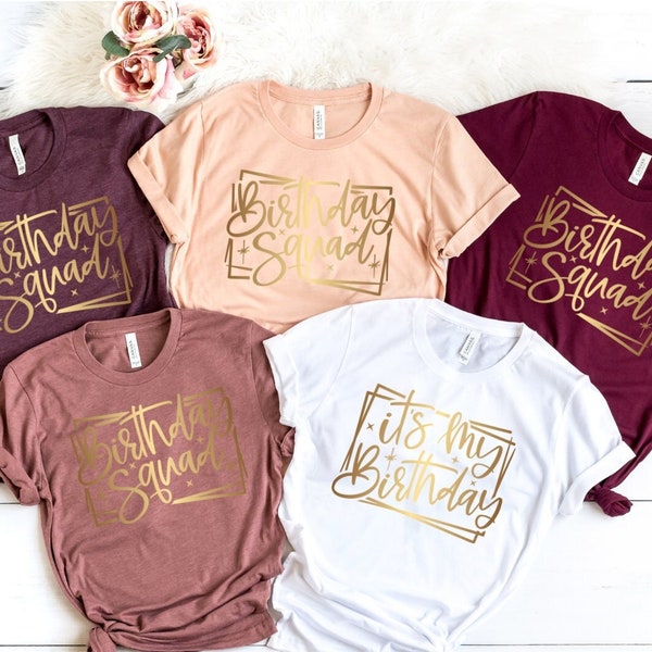 It's My Birthday Squad Shirt, Birthday Squad T-Shirt, Birthday Team Shirt, Girls Birthday Party Shirts, Girl Birthday Gift Tee, Party Shirt