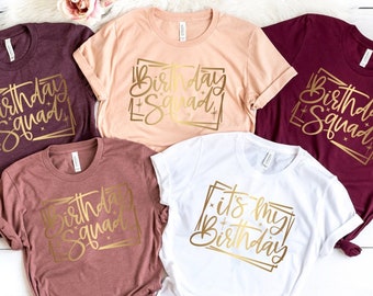 It's My Birthday Squad Shirt, Birthday Squad T-Shirt, Birthday Team Shirt, Girls Birthday Party Shirts, Girl Birthday Gift Tee, Party Shirt