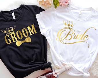 Braut und Bräutigam T-Shirt, Braut Bräutigam T-Shirt, Flitterwochen Shirt, Hochzeit Shirt, Brautpaar Shirt, Braut und Bräutigam T-Shirt, Hochzeit Party T-Shirt