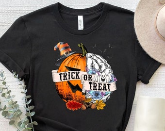 Trick Or Treat Pumpkin Shirt, Pumpkin Season T-Shirt, Trick Or Treat T-Shirt, Spooky Ghost Pumpkin Shirt, Spooky Season T-Shirt, Fall Shirt