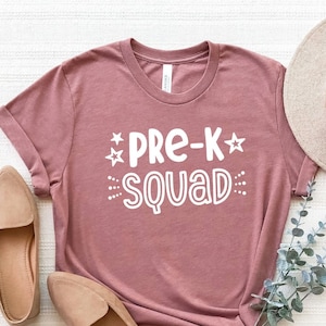 Pre-K Squad Shirt, Prek Shirt, Pre K T-Shirt, Preschool Shirt, School Start Tee, Kindergarten Shirt, Back To School