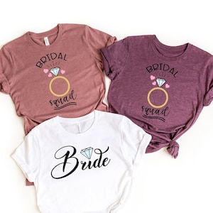 Bride Bridal Squad Shirt, Bachelorette Party Shirt, Bridal Party Shirts, Wedding Party Shirt, Bride T-Shirt, Bride Bridesmaid Team Shirt