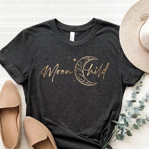 Camicia Moon Child, Mystical Moon Child T-Shirt, Mystic Moon Tee, Estetica Moon Child Shirt, Magical Moon Child Stars Shirt, Moon Child Gift