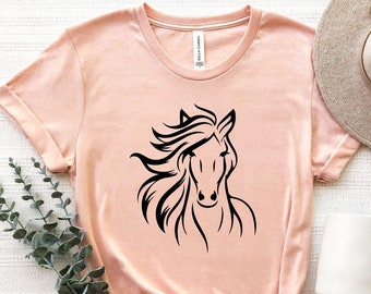 Camisa De Caballo, Camiseta De Amante De Caballos, Camisa De Equitación, Camisa De Regalo Del Dueño De Caballos, Tee De Caballo, Camisa De Chica De Granja, Regalo Para Los Amantes De Los Caballos, Camisa De Vaquero