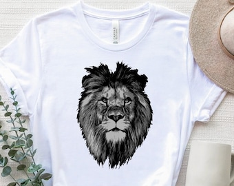 Lion Face T-Shirt, Animal Shirt, Majestic Lion Shirt, Wild Lion Lover Shirt, Animal Lover T-Shirt, African Vacation Zoo Shirt, Animal Tee
