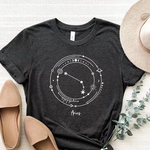 Koszulka z 12 znakami zodiaku, koszulka z horoskopem zodiaku, koszulka zodiakalna, koszulka astrologiczna, koszulka ze znakami zodiaku, spersonalizowana koszulka zodiaku