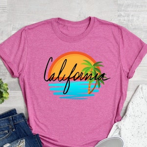 California Beach Shirt, California T-Shirt, Los Angeles Shirt, Summer California Shirt, Cali Girl Tee, California Tee, Beach Sunset Shirt