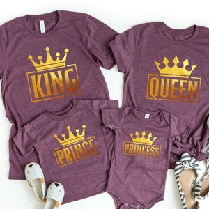 King Queen Prince Princess Family Matching Shirt, Royal Family Shirts, Mommy And Me Shirts, Family Birthday Matching Shirts, Family Tee