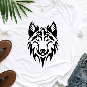 Wolf Face Shirt, Howling Wolf Shirt, Lone Wolf T-Shirt, Wolf Spirit Animal Shirt, Mountain Wolf Lover Shirt, Floral Wolf Shirt