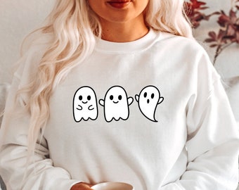 Cute Baby Ghosts Sweatshirt, Baby Ghost Sweater, Cute Halloween Ghost Hoodie, Halloween Sweatshirt, Spooky Ghosts Sweatshirt, Ghouls Shirts
