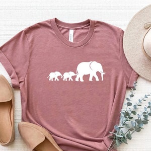 Mama Elephant Shirt, Mama And Baby T-Shirt, Funny Mom Shirt, Animal Lover Tee, Funny Mom Tee, Gift For Mom, Mothers Day Shirt, Elephants Tee