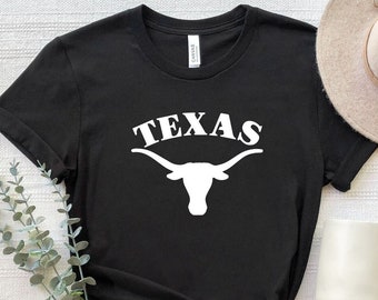 Texas Longhorn Shirt, Texas State T-Shirt, Texas Lover Shirts, Country Music Shirt, College Tee, Austin Texas Shirt, Cow Skull Shirt