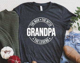 Grandpa The Man The Myth The Legend Shirt, Grandpa Gift, Grandfather Shirt, Father's Day Gift Shirt, Best Grandpa T-Shirt, Papa Shirt