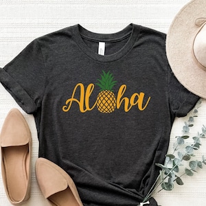 Aloha Shirt, Aloha Pineapple T-Shirt, Hawaii Vacation Shirt, Summer Aloha Tee, Summer Beach Trip Shirt, Aloha Gift, Hawaiian Shirt