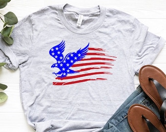 American Eagle Flag Shirt, Usa Eagle T-Shirt, Forth Of July Shirt, Patriotic Shirt, 4th Of July Tee, Usa Tee, Eagle Tee, America Shirt