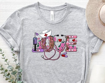 Love Nurse Valentine's Day Shirt, Nurse Love T-Shirt, Nursing Shirt, Valentine Nurse Tee, Nurse Valentine Shirt, Nurse Gift For Valentine
