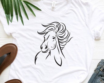 Horse T-Shirt, Horse Shirt, Horse Lover Shirts,Horse Silhouette Shirt, Horse Riding Shirt,Horse Lover Tee,Horse Lover Tee, Love Horses Shirt