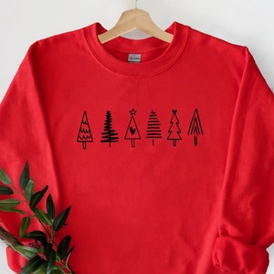 Christmas Trees Sweatshirt, Christmas Shirts For Women, Christmas Sweater, Christmas Gift Sweatshirt, Holiday Sweatshirt, Christmas Tree Tee
